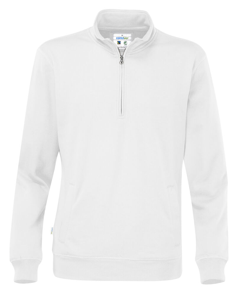 SWEATSHIRT COL ZIPPÉ UNISEX - CERTIFIÉ GOTS