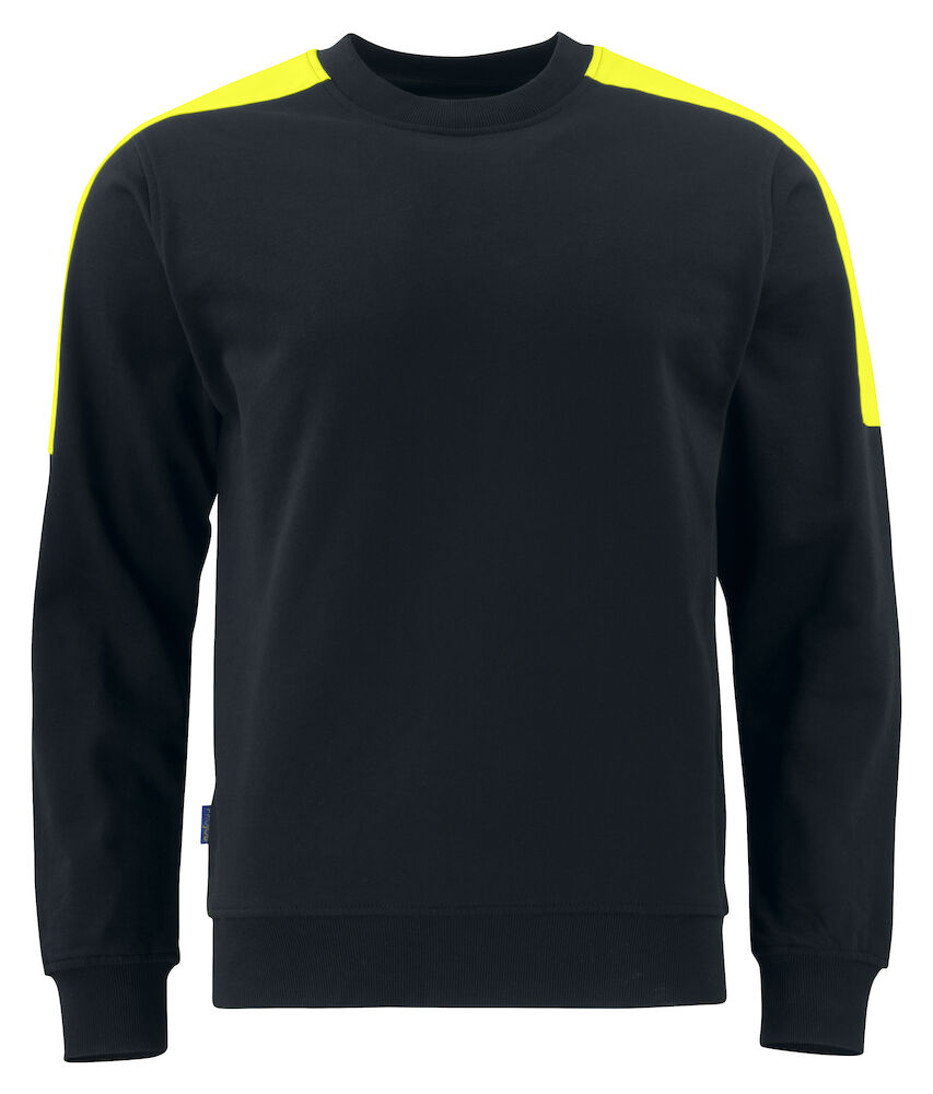 2125 SWEATSHIRT COL ROND BANDES FLUO